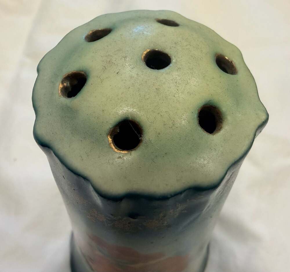 Vintage Austrian Floral Porcelain Flower Frog Vase